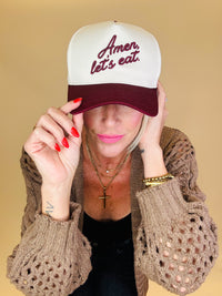 Amen let's eat hat