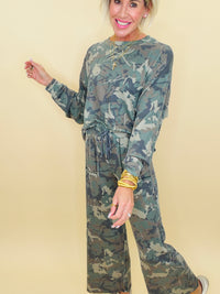 Canyon camo ribbed lounge set