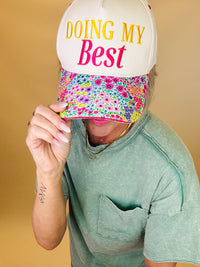 Doing my best embroidered hat