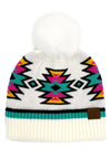 Southwest pom beanie