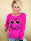 Eyes for you magenta sweater