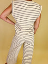Sunny beach stroll stripe set
