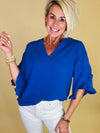 Amy ruffle sleeve top