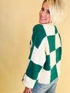 Christmas cheer checkered sweater