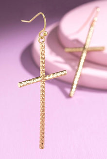  Luminous cross earrings