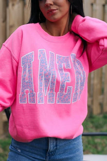  Amen leopard sweatshirt