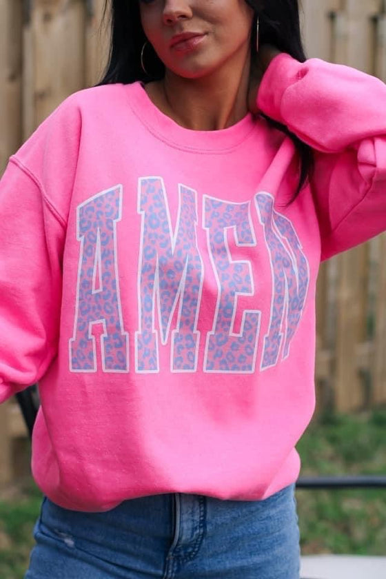 Amen leopard sweatshirt