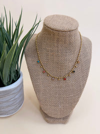 Confetti crystal necklace