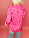 Chelsey checkered button top