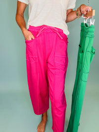 Vacation mode lounge pants pink/green