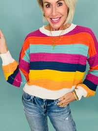 Crisp air & colorful flair sweater