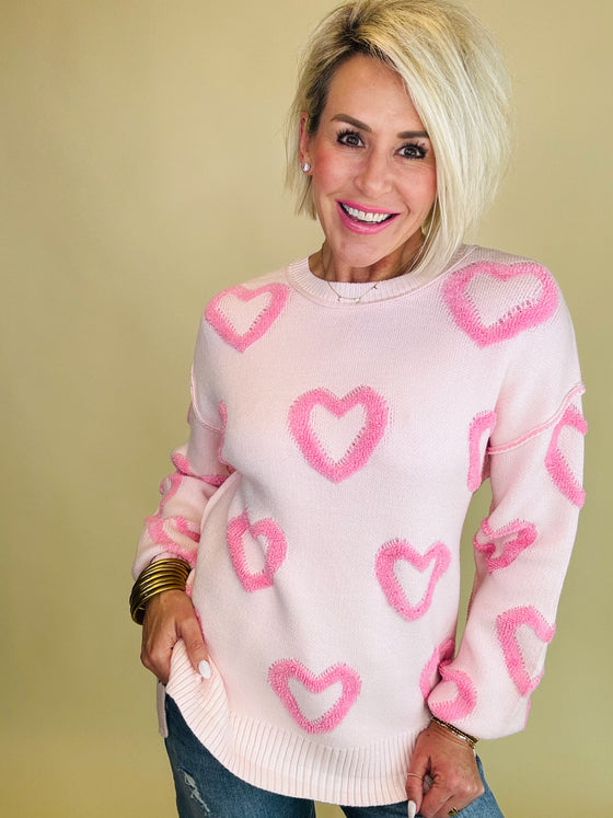 Happy in hearts sweater