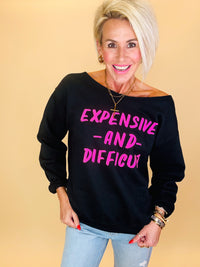 Expensive and difficult sweatshirt