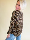 Nina leopard button top