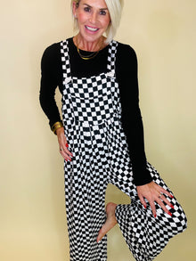  Checkered Karli boho overalls