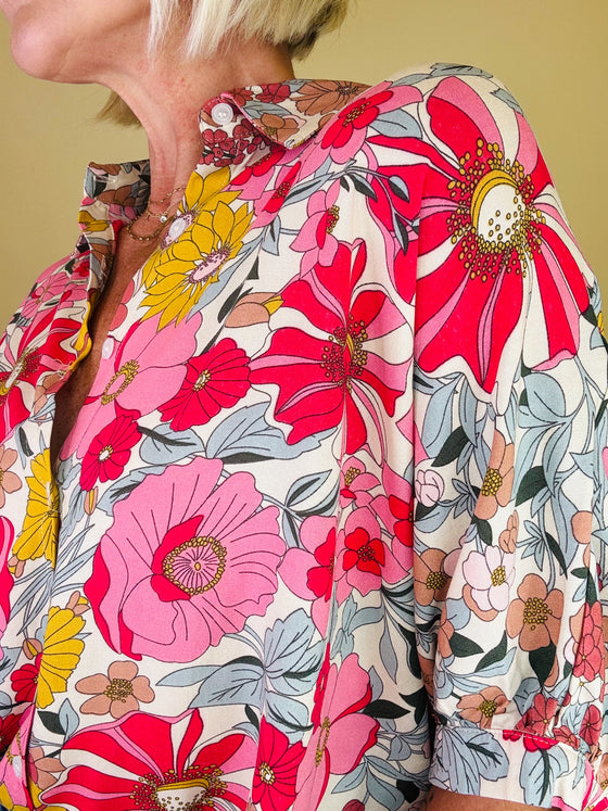 Petal parade button top