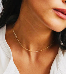  Dainty paperclip necklace