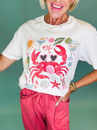 Crab collage tee