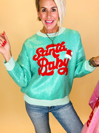 Santa baby sequin sweater