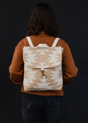 Tan/ cream backpack