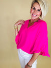 Amy ruffle sleeve top