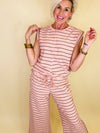 Sunny beach stroll stripe set