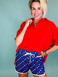 Americana polka dot everyday shorts