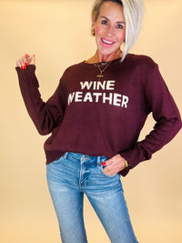 Wine weather sweater