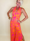 Sunset sizzle halter jumpsuit