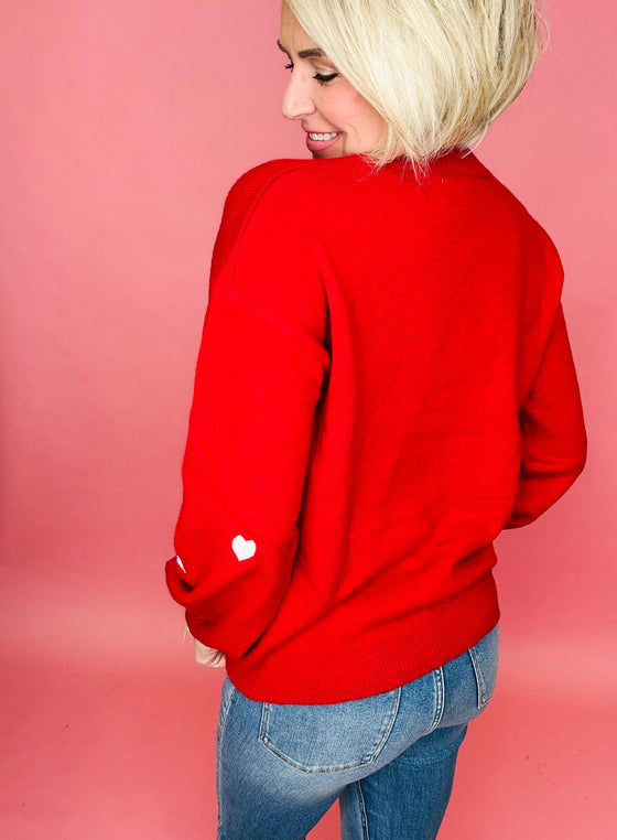 Love without limits tinsel sweater