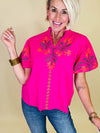 Bahama breeze embroidered top