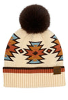 Southwest pom beanie