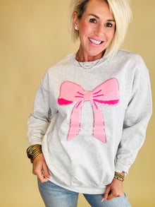  Pink bow sweatshirt