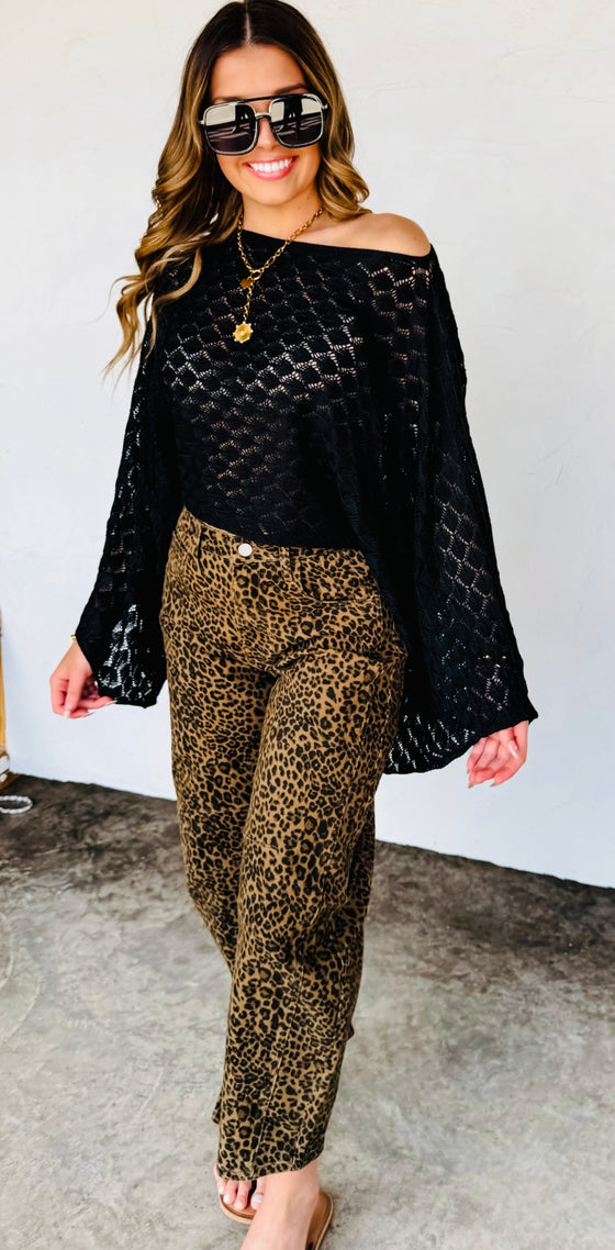 Preorder eta 6/25- bex cheetah barrel jeans