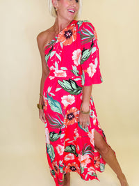 Party in paradise coral maxi