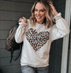 Leopard heart sweatshirt