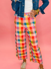 The vivid checkered pants