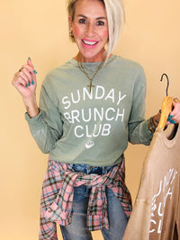 Sunday brunch club long sleeve tee