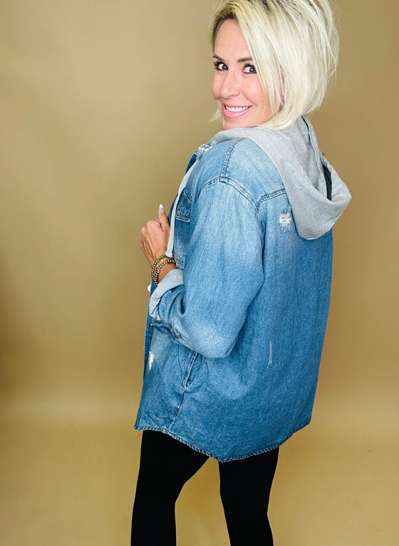 Preorder ships End of November/ The Hadley Denim Hoodie