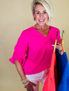 Amy ruffle sleeve top