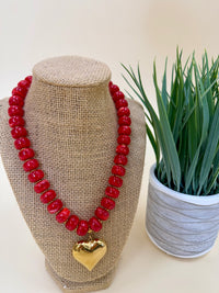 Red heart necklace
