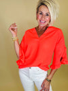 Amy ruffle sleeve top