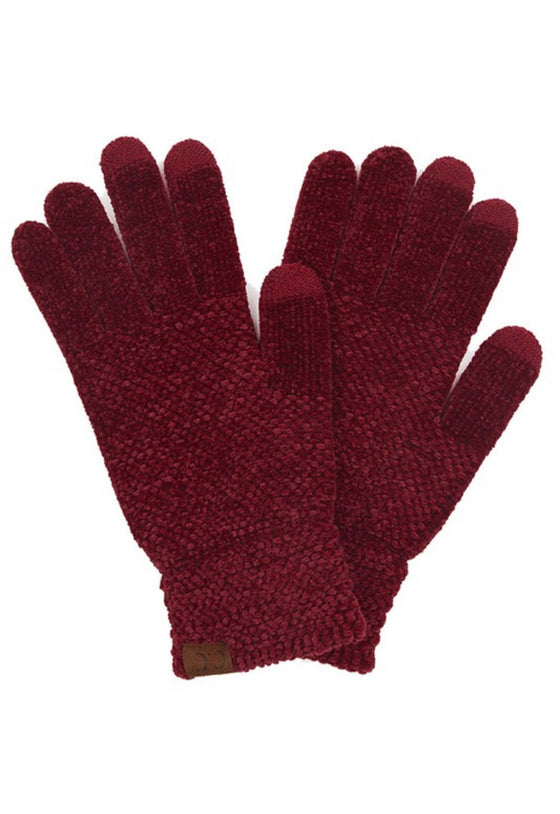 Chenille touch screen gloves