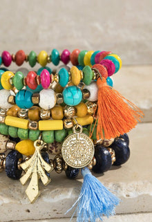  Vintage colorful bracelet set