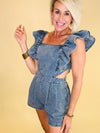 The Blair denim romper