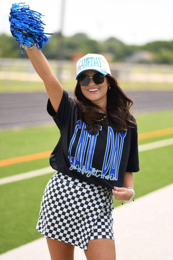 Game day go fight win royal blue