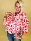 Red, white and chic top