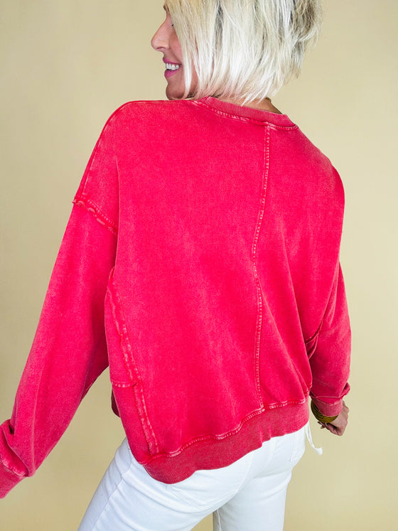 The Josephine top red