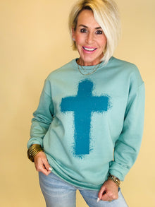  Splatter cross sweatshirt