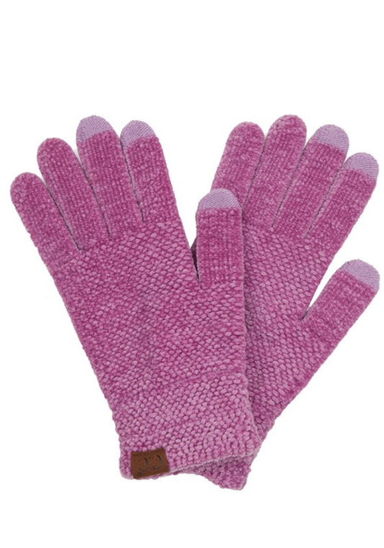 Chenille touch screen gloves